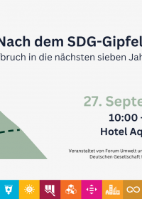 Nach dem SDG-Gipfel