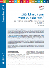 „Wär ich nicht arm, wärst Du nicht reich.“ Der Bericht des ersten G20-Expert:innenkomitees zu Ungleichheit