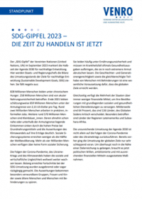 SDG Gipfel 2023 - Die Zeit zu handeln jetzt