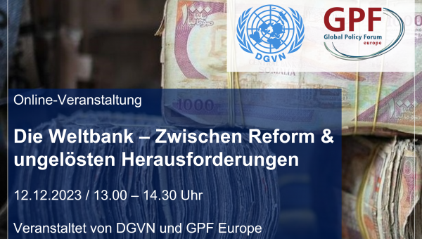 Weltbank-Event DGVN GPF
