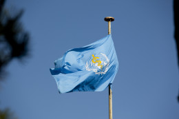 World Health Organization Headquarters and Flag