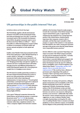 UN Partnerships in the Public Interest? Not yet.