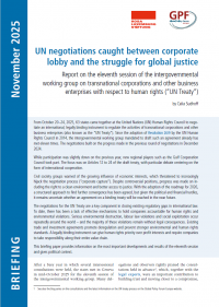 Cover UN negotiations caught between corporate,lobby and the struggle for global justice