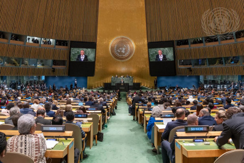 Csaba Kőrösi adresses states at opening of UNGA77